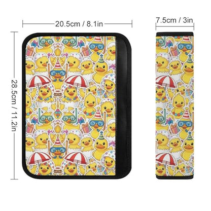 Universal Fit Yellow Duck Cute Ducks Seat Belt Shoulder Pad for Adult Use, Most Cars, 1 Pair Harness Pads Strap Anti-Slip Pad - color: Pattern 620