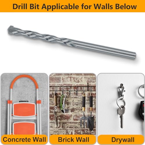#10-12 Wall Anchors and Screws Kit, 220PCs Drywall Anchors for Drywall Brick Masonry Stucco Concrete, 110 Plastic Concrete Anchors and 110 Wood Screws, Drywall Anchors for Picture, Curtain Rod - style: 220 PCs