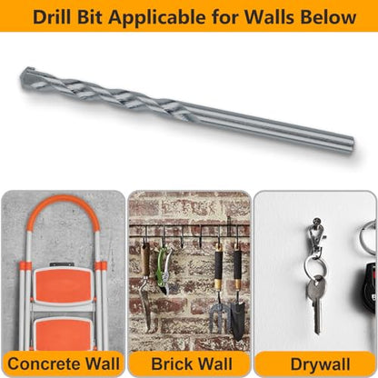 #10-12 Wall Anchors and Screws Kit, 220PCs Drywall Anchors for Drywall Brick Masonry Stucco Concrete, 110 Plastic Concrete Anchors and 110 Wood Screws, Drywall Anchors for Picture, Curtain Rod - style: 220 PCs
