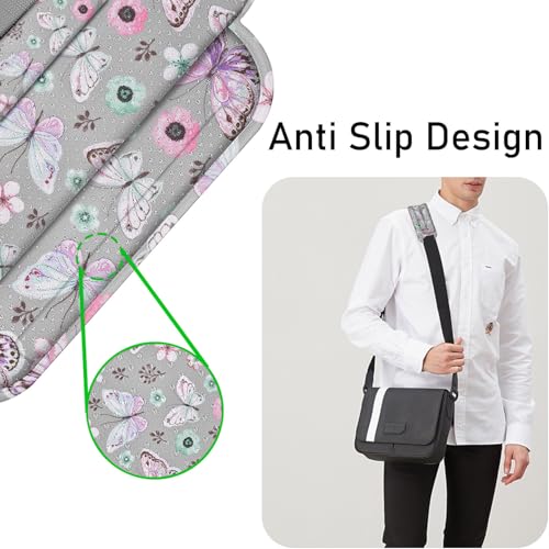 ZINZ Universal Shoulder Pad with Ultra Thick Cushion for Bag Luggage Bag Crossbody, Plus Long & Anti-Slip & Breathable,Butterfly - color: Butterfly