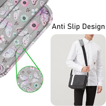 ZINZ Universal Shoulder Pad with Ultra Thick Cushion for Bag Luggage Bag Crossbody, Plus Long & Anti-Slip & Breathable,Butterfly - color: Butterfly