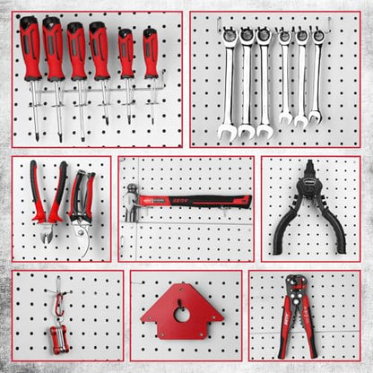 Ultimate 121-Piece Pegboard Hooks Set, Pegboard Accessories with Metal Hooks, Durable Peg Board Organizer Accessories, Pegboard Bins, Peg Board Tool Utility Hooks - style: 121 pcs -- Black