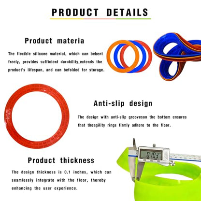 Colorful Anti Slip Safety Agile Ring Speed Ring 3 PCs Speed and Agility Training Equipment Basketball Training Equipment Sports Agility Training Skill Improvement Equipment - color: Mixed 2