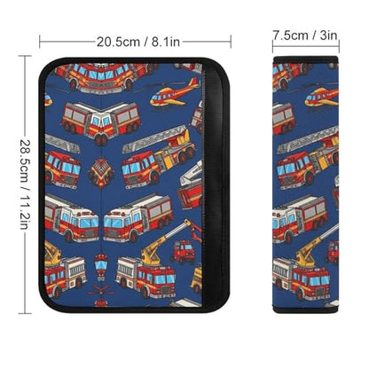 1 Pair Universal Soft and Comfortable Seat Belt Shoulder Pad for Kids, Stroller Pushchair High Chair, Fire Truck Firefighter Engine Blue Fireman Shoulder Protector, Anti-Slip Pad - color: Pattern 486