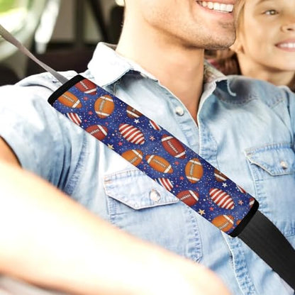 2PCS Football Stars Car Seat Belt Pad Breathable Shoulder Protector for Girls and Boys, Most Cars, Anti-Slip Pad - color: Pattern 271
