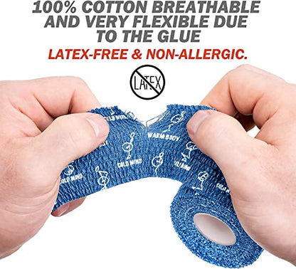 WARM BODY COLD MIND 1.85" Weightlifting Thumb Tape - Hook Grip Tape for Powerlifting, Cross Training, Gym Tape, Workout, Weight Lifting Tape, Athletic Finger Wrap (Blue 3 Rolls) - color: 3 Rolls Blue