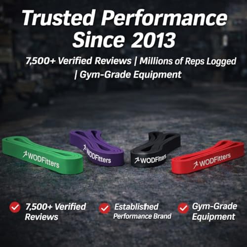 WODFitters Pull-Up Assistance Bands - 5 Band Set for Ultimate Pull Up and Muscle Up Training