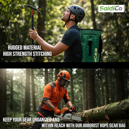 SaidiCo Arborist Rope Gear Bag 50L Capacity with Multiple Carry Options