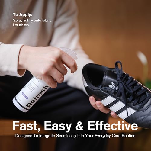 Jason Markk Refresh Spray, Shoe Deodorizer, Odor Eliminator, Sneaker Care and Freshener, Ideal for Footwear, Hats, Accessories, Unscented, 6oz