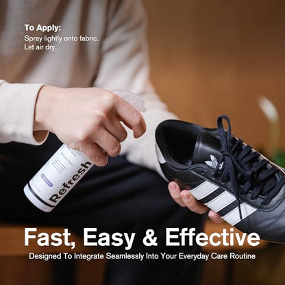 Jason Markk Refresh Spray, Shoe Deodorizer, Odor Eliminator, Sneaker Care and Freshener, Ideal for Footwear, Hats, Accessories, Unscented, 6oz