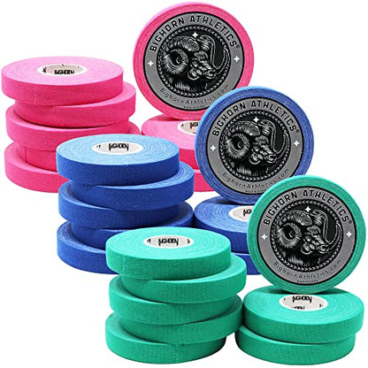 Bighorn Athletics Jiu-Jitsu Finger Tape, 0.5-Inch x 45-feet, 24 Rolls, Pink, Blue & Green
