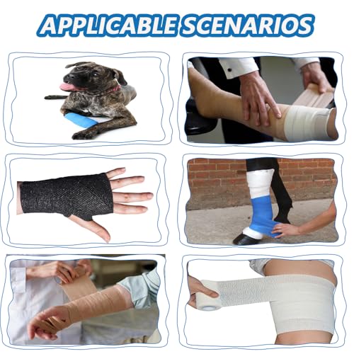 24 Pack Self Adherent Cohesive Bandage Wrap 2" x 5 Yards First Aid Tape | Vet Wrap for Dogs Non Woven Rolls Elastic Self Adhesive Tape for Sports, Wrist and Ankle Sprains (Flesh) - color: Flesh-24
