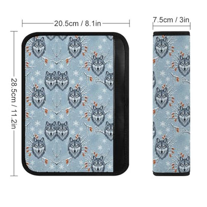 2 Pack Snow Wolves Lovers Car Seat Belt Pad Soft Padded Seat Belt Cushion for Child, Stroller Pushchair High Chair, Shock Absorption - color: Pattern 94