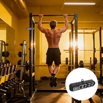 Gym Timer, Portable Workout Timer With Strong Attachment Force, Multi-Function Interval Timer For Home Gym, Fitness, Sports, Kitchen, Custom & Preset Modes