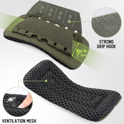 WYNEX Shoulder Strap Pad for Vest Carrier Accessories 2 Pack | 1000D Nylon Tactical Plate Shoulder Pads Strap Cushion, Flak Vest Shoulder Pads, Soft 3D Mesh Pads with Tactical Gear for Men - color: Army Green