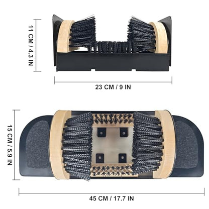 Earl Diamond Boot Scrubber - Outdoor Shoe Scraper Cleaner Brush - Heavy Duty Durable Shoe Cleaning Brush (with Pedal)