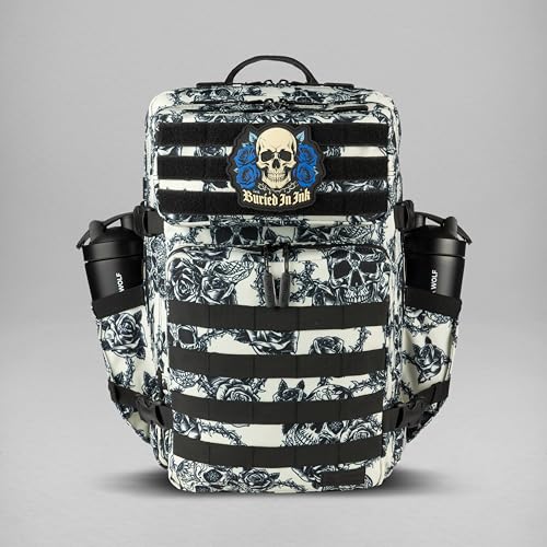 WOLFpak 35L Athletic Gym Backpack - Durable 1000D Waterproof Oxford Material with MOLLE Webbing, Laptop Pocket - color: Buried in Ink
