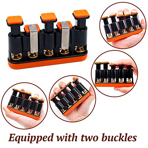 DILIMI Finger Strengthener, Guitar Beginner Exercier, Finger Trainer, Hand Grip Strength Trainer for Athletes,Musicians - color: Orange