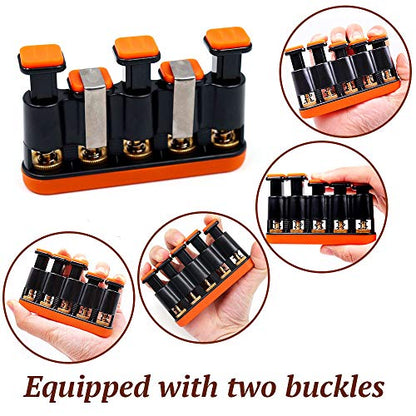 DILIMI Finger Strengthener, Guitar Beginner Exercier, Finger Trainer, Hand Grip Strength Trainer for Athletes,Musicians - color: Orange