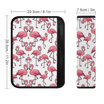 2PCS Soft Padded Car Seat Straps Shoulder Pads for Adult Use, Most Cars, Pink Flamingo Shoulder Protector, Shock Absorption - color: Pattern 720