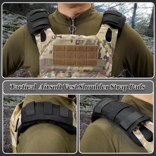 2 Pack Tactical Shoulder Strap Pads Vest Shoulder Strap Pads Backpack Strap Pads Fit 3'' Sling Bags Shoulder Straps