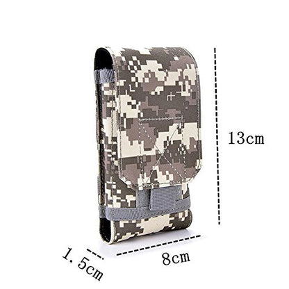 Tactical MOLLE Smartphone Holster, Universal Army Mobile Phone Belt Pouch EDC Security Pack Carry Accessory Kit Blowout Pouch Belt Loops Waist Bag Case for iPhone SE 5S Samsung Galaxy S4 mini - color: #B (Small)