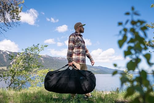 STANSPORT - Deluxe Duffel Bag With Zipper For Gym, Travel, & Storage - color: Black, style: 50” X 18” X 18”