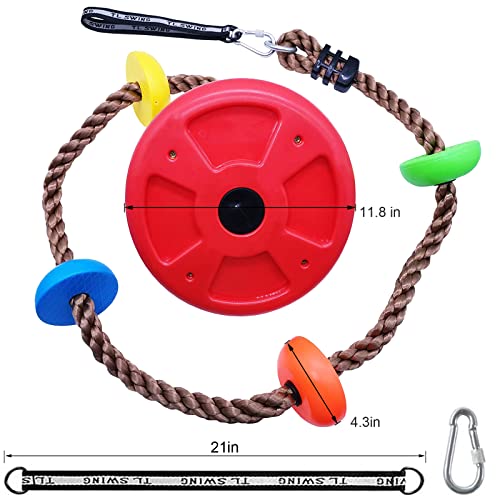 Tree Climbing Rope and Kids Disc Swing Seat Set Outdoor Backyard Playground Accessories