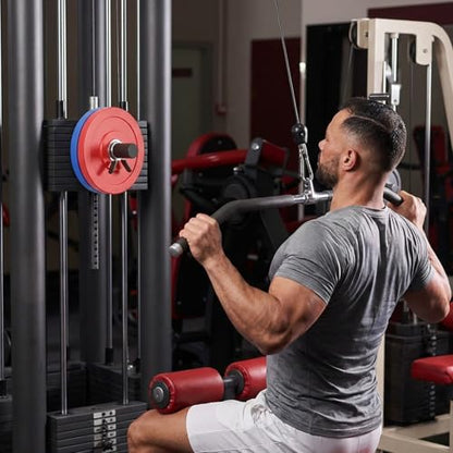 Gym Pin for Weight Stack Machine, Weight Stack Pin with Spring Clip Collar, Weight Stack Extender Pin for Gym Cable Machine, Commercial Gym and Home Gym Fitness Equipment