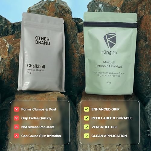 Premium Climbing Chalk - High Performance Chalk for Rock Climbing, Bouldering, Weightlifting & More - Unmatched Grip and Skin Friendly - size: 60 G