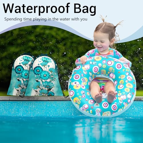 Gymnastics Grip Bag Lightweight Small Drawstring Grip Bags for Gymnasts - color: Daisy Flower-green