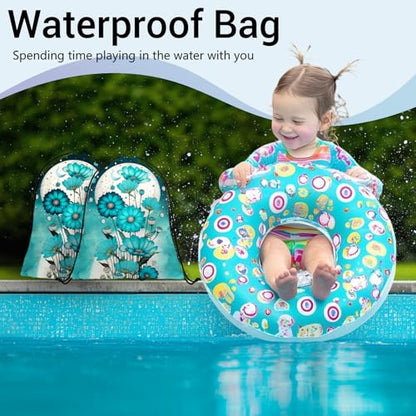 Gymnastics Grip Bag Lightweight Small Drawstring Grip Bags for Gymnasts - color: Daisy Flower-green