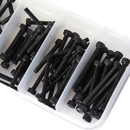 M3 x 12mm 16mm 20mm 25mm 30mm Hex Socket Head Cap Screws Bolts, 12.9 Grade Alloy Steel, Black Oxide Finish, Fully Threaded, Metric Allen Hex Drive, Assortment Kit 100Pcs - size: Hex Socket Head M3x12, 16, 20, 25, 30mm(100pcs)