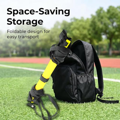20ft Agility Ladder Training Ladder Speed | Speed Ladder for Soccer, 12 Adjustable Rungs, Durable, Carry Bag & Straps, Yellow, Footwork Training for Athletes - color: 1 Pack-Yellow