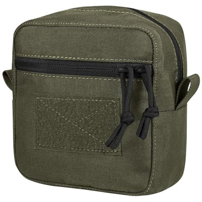 Tactical Admin GP Pouch Multi-Purpose Storage Organizer | 500D Nylon,MOLLE/Belt compatible,Front Loop Panel,2 Compartment Utility Bag