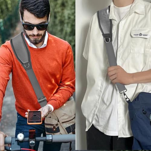 ZINZ Shoulder Strap 78" Belt with Neoprene Thick Padded, Universal Bag Strap with Double Adjustable Buckles and Metal Swivel Hooks,Ideal for Individuals 5'11" and Taller,Gray - color: Gray