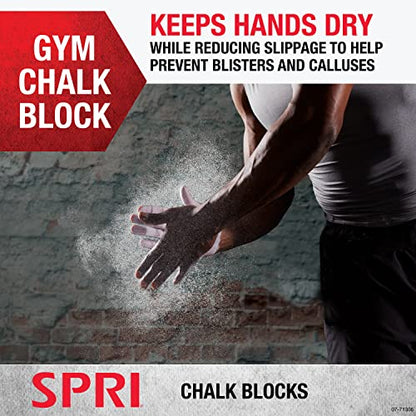 SPRI Chalk Block & Chalk Ball for Gymnastics, Rock Climbing, Bouldering, Rings, Weightlifting, Pool Billiards - size: 2 oz Block (96-Pack)