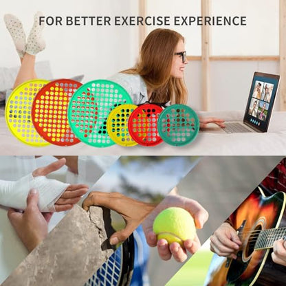 ZHIAMZ Hand Exercisers for Strength, Hand Exercise Web, Finger Exercise | Latex-Free Tear-Resistant Hand Exercise Web for Finger & Hand Strength, Physical Therapy Rehab, Portable 7-Inch - color: PLUS-Yellow