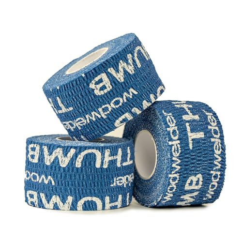 6 x WOD Welder Thumb Protection Tape 23ft Roll - Superior Adhesive for Hook Grip Lifting - Weightlifters, Fitness, Cross Training, Blister Prevention - Powerlifting, Deadlift (1.5in, Blue 6 Rolls) - color: Blue 6 Rolls