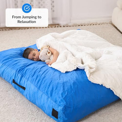 Crash Pad for Kids Sensory | Big 5Ft x 5Ft, 3Ft x 4Ft, 3Ft x 3Ft Or 2Ft x 2Ft | Autism Sensory Crash Mat for Jumping Play | Crashpad | Soft Foam Landing Pad | Giant Mat Pillow | Climbing, Gymnastics - size: Big
