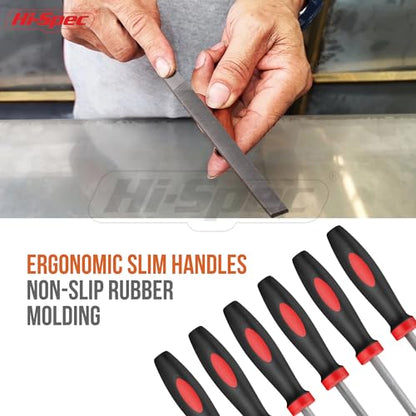 Hi-Spec Needle File Tool Set for Fine Metal, Wood and Craft Work with Case | 6pc, everyday fixes made easier, organized portable storage, beginner-friendly selection, apartment and office tasks, tidy - size: 6 pieces