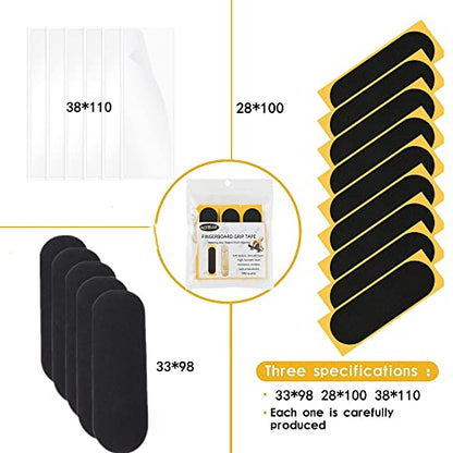 10Pcs Pre-Cut Fingerboard Grip Tape, 34mmx98mm Pro Mini Finger Skateboards One Step Install Foam Adhesive Stickers Wooden Non Slip Tape (10 Pcs) - color: Style1 10pcs