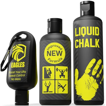 EAGLES Pro Grade Gym Liquid Chalk 60, 120 or 280ml Mess-Free Chalk for Weightlifting, Gymnastics Rock Climbing, Pole Grip, Sports Dries in Seconds - Sweat-Resistant and Long Lasting - style: 120ml