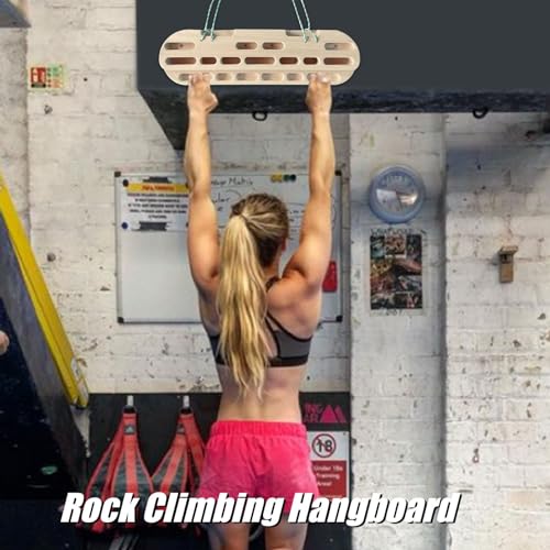 Rock Climbing Board Finger Strength Training Pull Up Bar Arm Training | Wooden Finger Strength Training Board Building Torso Strength for Indoor Practice Hangings Practice Climbing Training