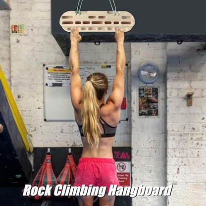 Rock Climbing Board Finger Strength Training Pull Up Bar Arm Training | Wooden Finger Strength Training Board Building Torso Strength for Indoor Practice Hangings Practice Climbing Training