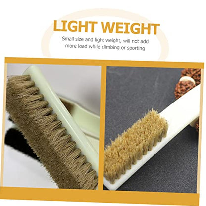 GARVALON 2pcs Natural Walnut Stone Cleaning Brush Sturdy for Outdoor Rock Climbing