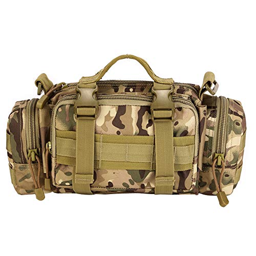 Utility 3P Military Tactical Duffle Waist Bags MOLLE Assault Shoulder Backpack Multifunction EDC Pouches Heavy Duty Fanny Packs (CP camouflage) - color: Cp Camouflage