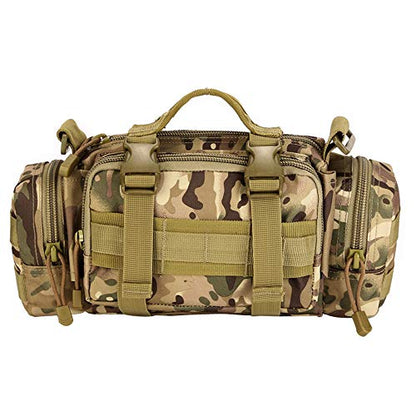 Utility 3P Military Tactical Duffle Waist Bags MOLLE Assault Shoulder Backpack Multifunction EDC Pouches Heavy Duty Fanny Packs (CP camouflage) - color: Cp Camouflage