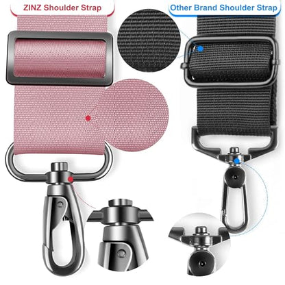 ZINZ 75" Shoulder Strap with Fixed Pad and Dual Balanced Buckles，Pink - color: Pink
