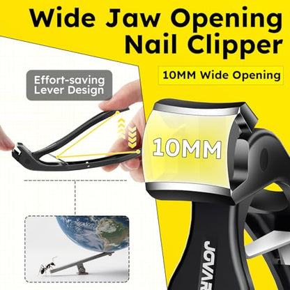Nail Clippers for Seniors, Heavy Duty Ingrown Toenail Clippers with Long Handle，Angled Head Large Toe Nail Clippers and Slanted Nail Cutter for Thick Nail for Men Women Pregnant Elderly 6Pcs - size: Angled Head 6pcs